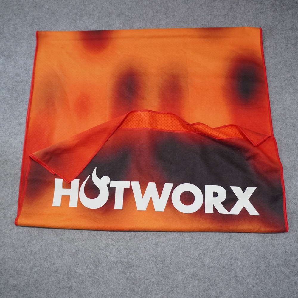 Hotworx Yoga Towel Orange Excellent Non-Slip Grip Microfiber Hot Yoga NWOT